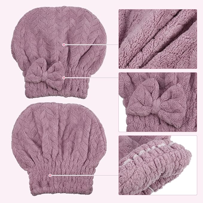 VOCOSTE Diamond Shape Hair Drying Towel Dry Cap, Quick Drying, Lightweight - Image 5