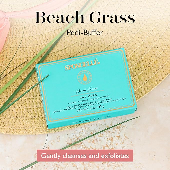 Spongellé Beach Grass Pedi Buffer Bath Sponge | Exfoliating Foot & Heel Scrub | - Image 2