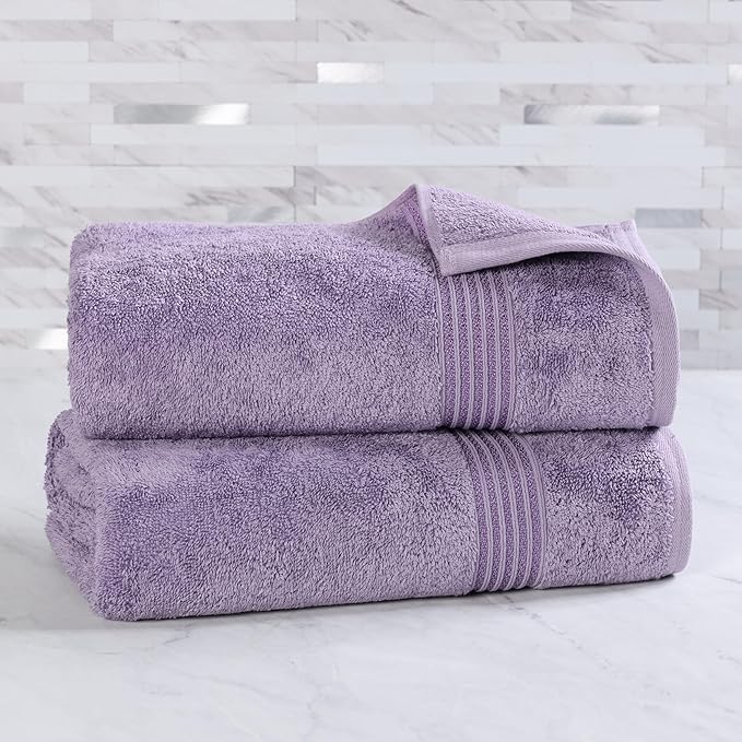 Superior Egyptian Cotton 2-Piece Bath Sheet Towel Set, Oversized Body Towels - Image 2