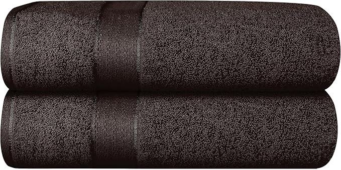 GLAMBURG 700 GSM Premium 2-Pack Oversized Extra Large Bath Sheet Set by GLAMBURG