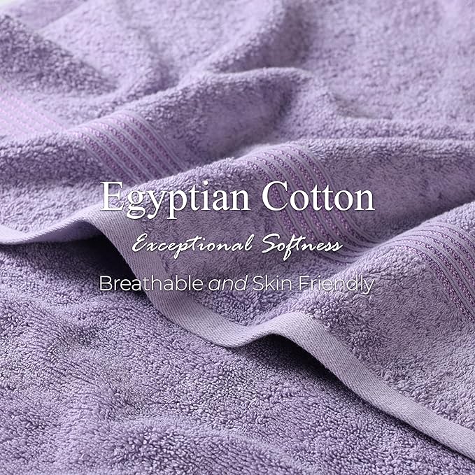 Superior Egyptian Cotton 8-Piece Towel Set, Guest Bath Decor Essentials - Image 7
