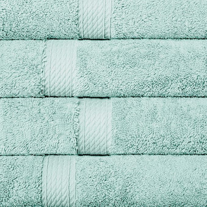 SUPERIOR Egyptian Cotton Pile Hand Towel Set of 4, Ultra Soft Luxury Towels - Image 4