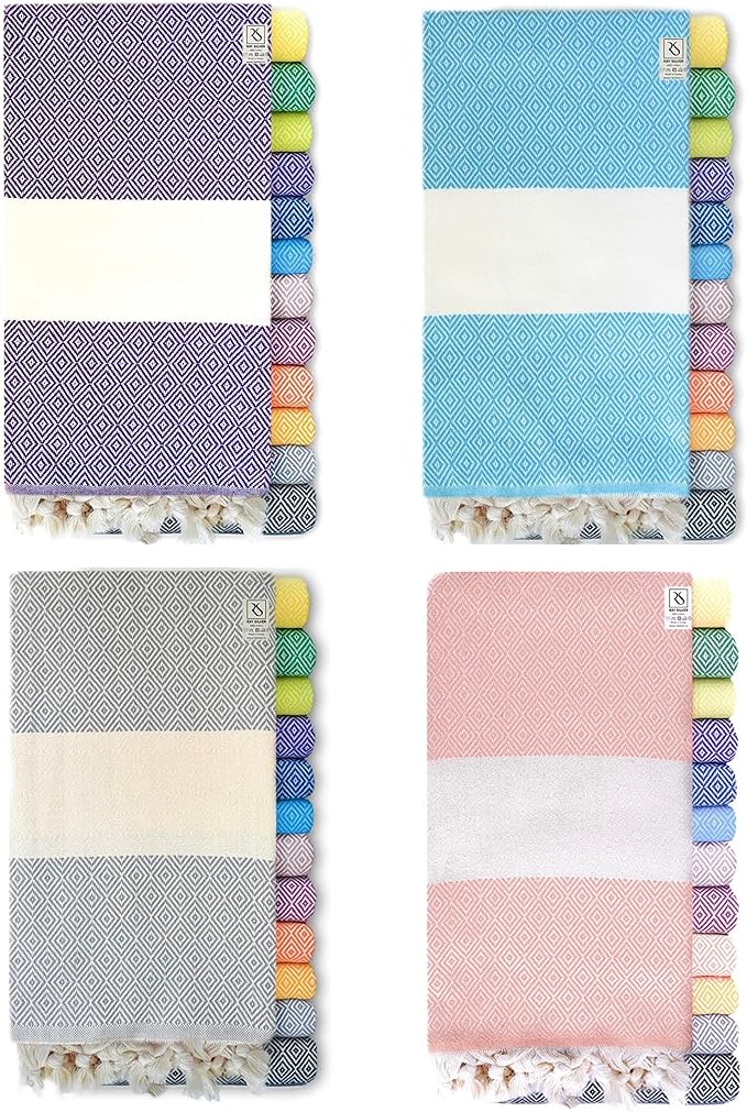 Turkish Beach Towels Oversized Clearance XL 40x71- Sand Free Beach Towel- 100% by RaySilver