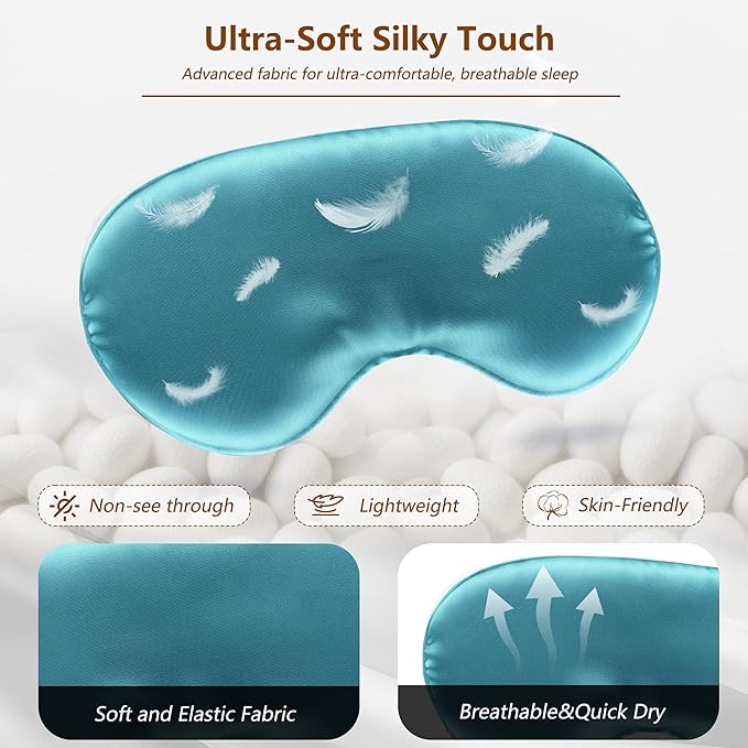 Sleep Mask Silk Eye Mask for Men Sleeping Mask, Adjustable Elastic Strap for - Image 4