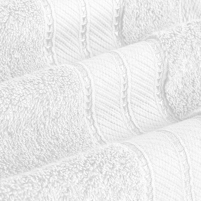 Modern Threads 4-Pack SpunLoft Bath Towel White 30x54 - Image 4