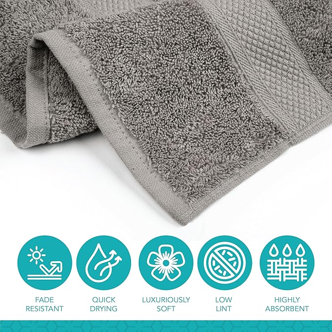 Pleasant Home Bath Towels Set of 6 100% Cotton, 515 GSM | Lightweight, Soft & - Image 3