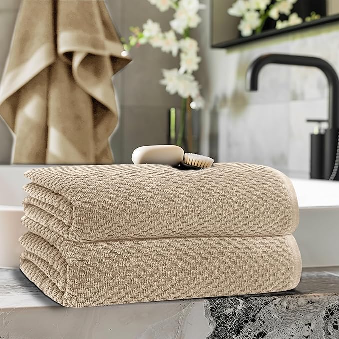 COTTON CRAFT Waffle Bath Sheets - Image 2