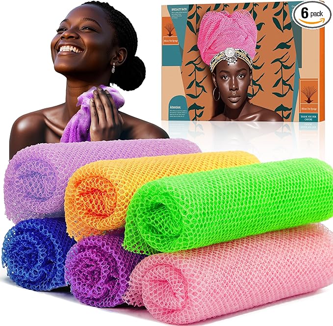4 Pieces African Net Sponge – Premium African Net Sponge by SpiralScgv