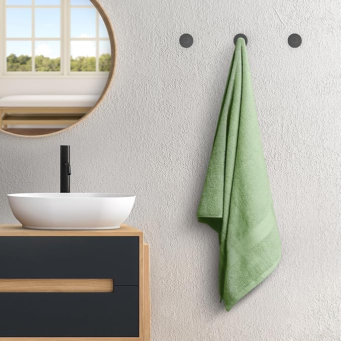 Avalon Towels Luxury 8 Piece Sage Green Towels Set, 2 Bath Towels, 2 Hand - Image 4
