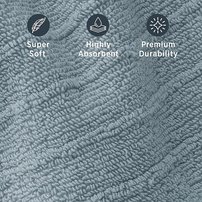 Welhome James 100% Cotton Textured Stripe Towel Set - Image 3