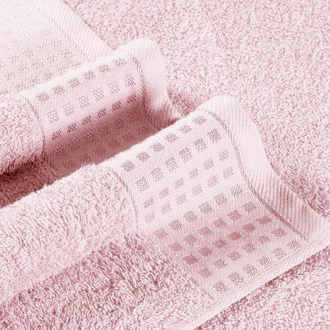 GLAMBURG 100% Cotton Ultra Soft 6 Pack Towel Set, Contains 2 Bath Towels 28x55 - Image 2