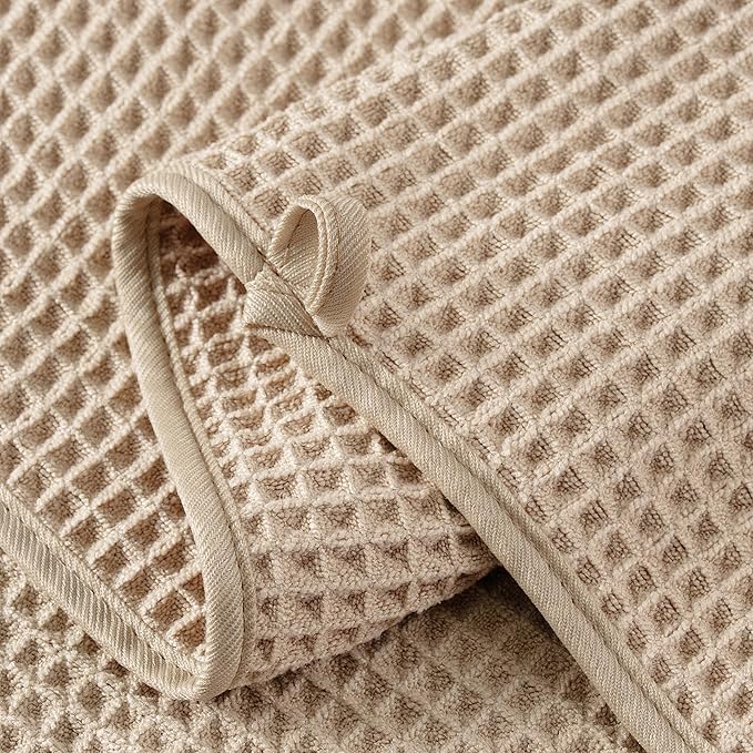 MICROFI New Microfiber Waffle Bath Towels, 2 Pieces, Fast Drying, Lint Free 430 - Image 3