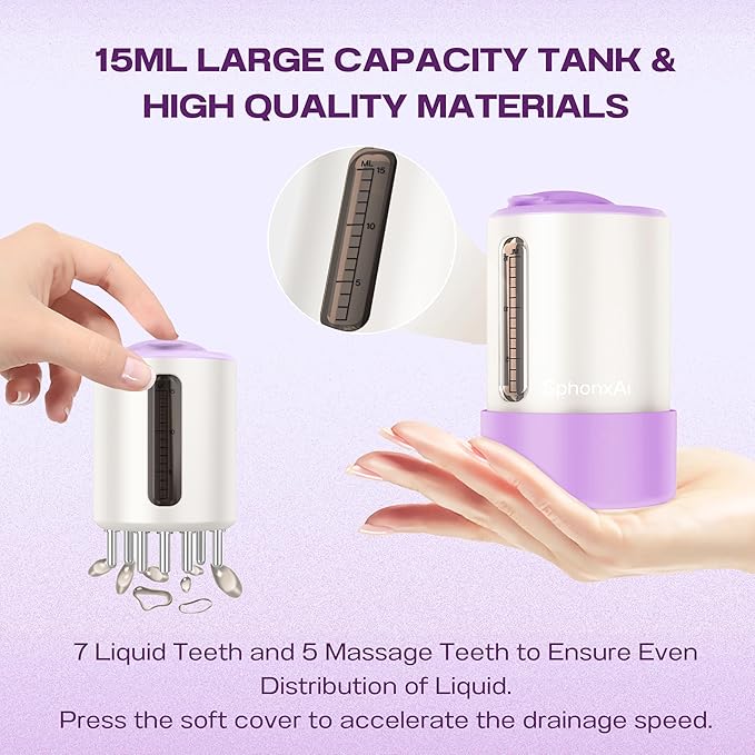 Electric Hair Oil Applicator & Scalp Massager 2 in 1, 15ml Capacity, Scalp Care - Image 4