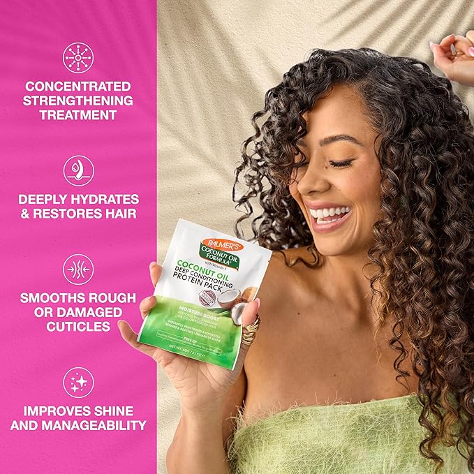 Palmer's Coconut Oil Formula Moisture Boost Protein Pack, Hair Treatment - Image 5