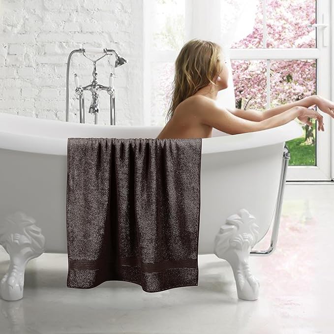 GLAMBURG 700 GSM Premium 2-Pack Oversized Extra Large Bath Sheet Set - Image 4