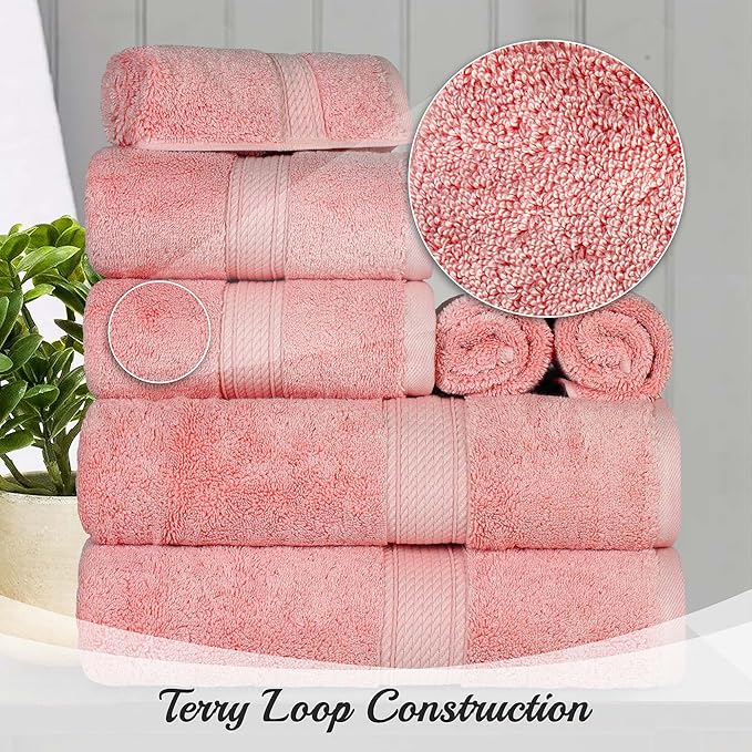 Superior Egyptian Cotton Pile 9 Piece Towel Set, Includes 3 Bath, 3 Hand - Image 3