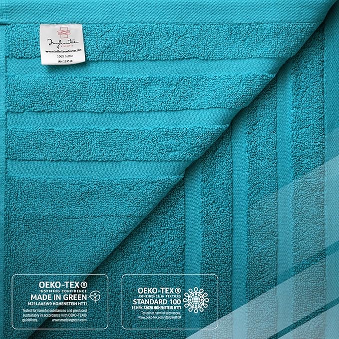 Infinitee Xclusives 100% Cotton Luxury Bath Towels Set of 2 - Image 7