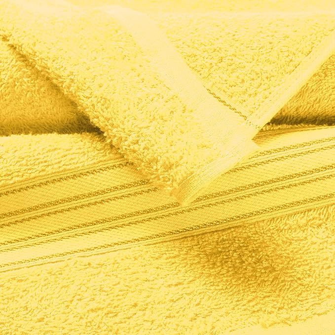 BOUTIQUO 6 Pack Cotton Towel Set, Contains 2 Bath Towels 28x55 inch, 2 Hand - Image 2