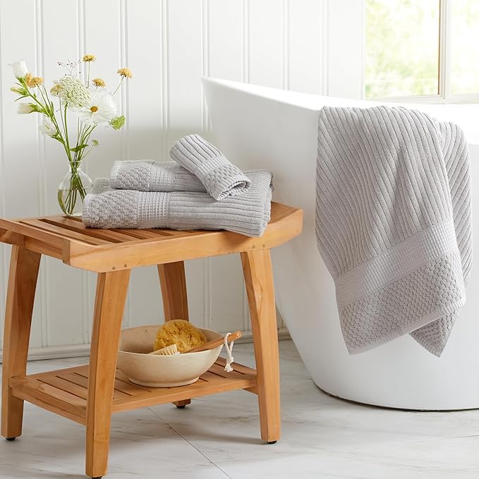 Springtree Home 100% Cotton Bath Towel Set of 4 | Super Soft & Absorbent - Image 5