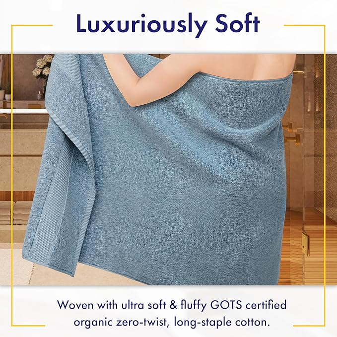 Alusa Home 100% Organic Zero-Twist Cotton Towels - Image 2