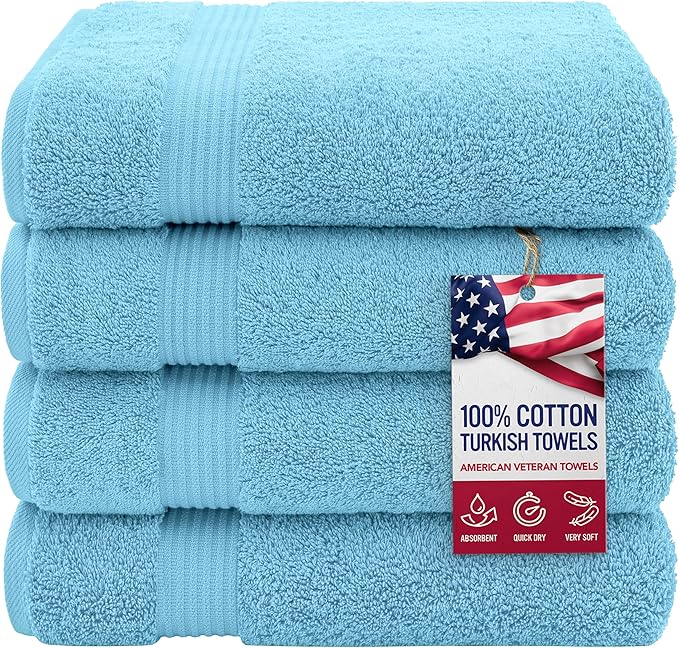 American Veteran Towel 100% Cotton Turkish Bath Towels by AmericanVeteranTowel