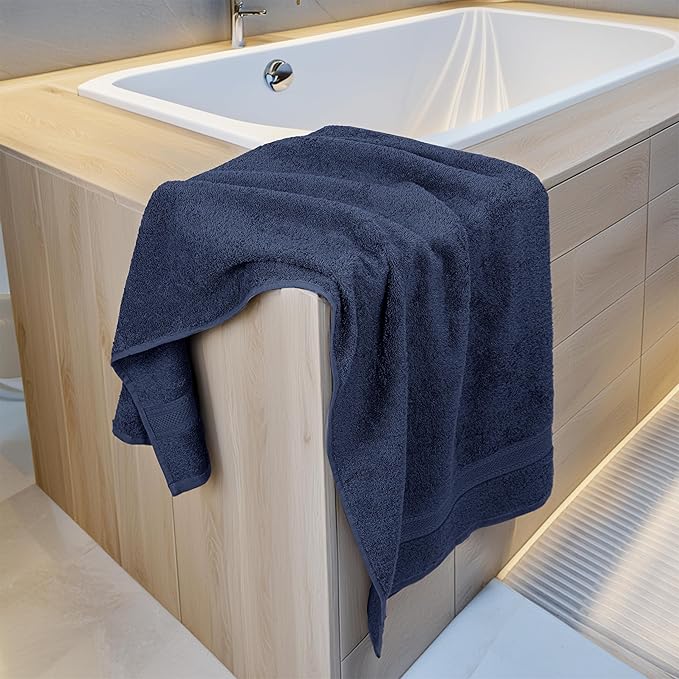 Commercial Bulk Pack of 12 Small Bath Towels – 100% Cotton Terry 24" x 46" – - Image 2