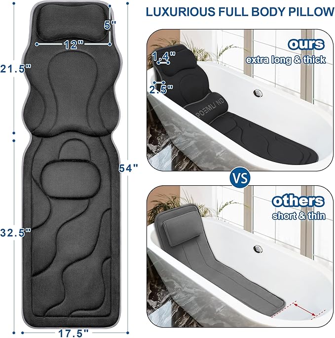 Poemland Luxury Full Body Bath Pillows - Image 4