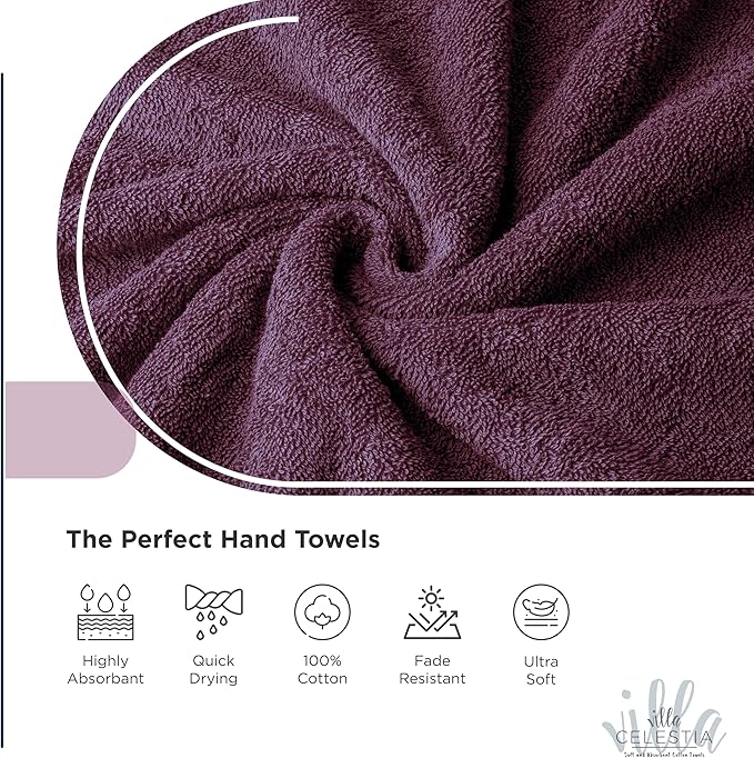 100% Cotton Bath Towel Set of 18-4 Bath Towels, 6 Hand Towels, 8 Wash Cloths - Image 4