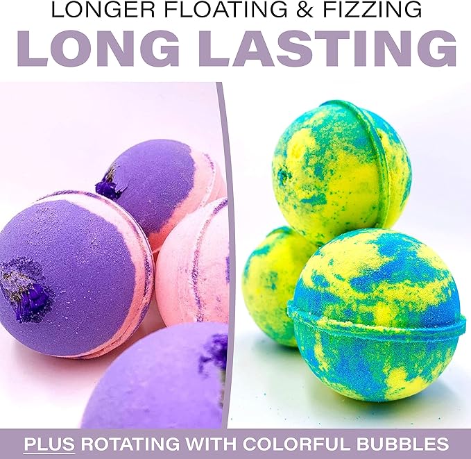 12 XXL Bubbly Organic Bath Bombs Gift Set - Image 5