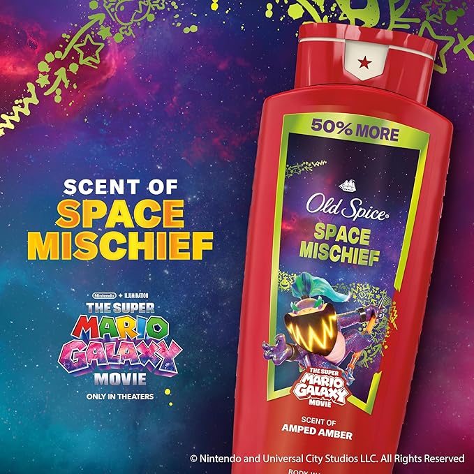 Old Spice Body & Face Wash for Men, x The Super Mario Galaxy Movie, 3X Defense - Image 4
