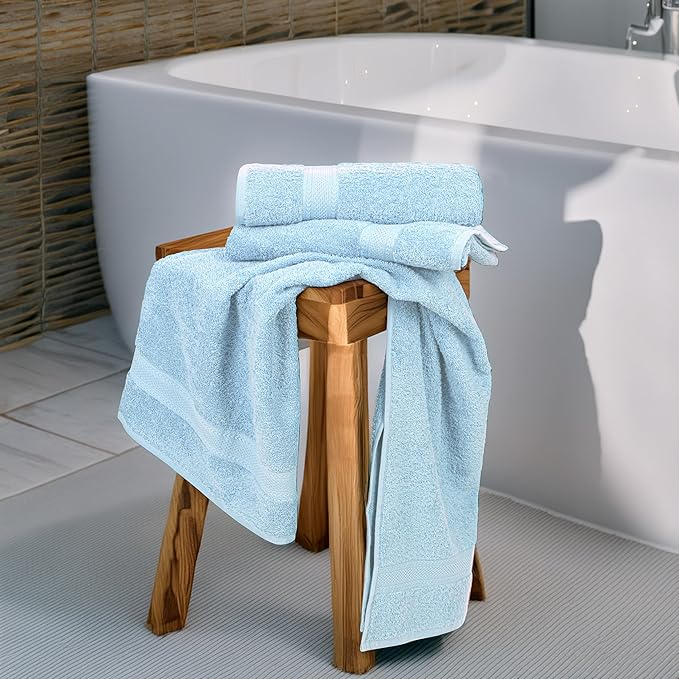 Commercial Bulk Pack of 12 Bath Towels – 100% Cotton Terry 24" x 48" – Ideal - Image 5