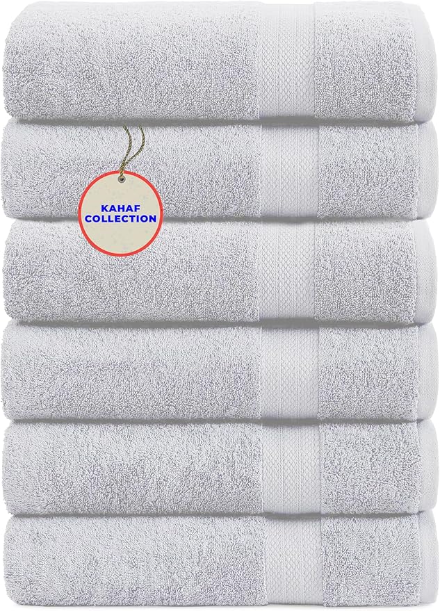 KAHAF COLLECTION 100% Cotton Bath Towel Set, Quick Dry, Highly Absorbent by KAHAF+COLLECTION
