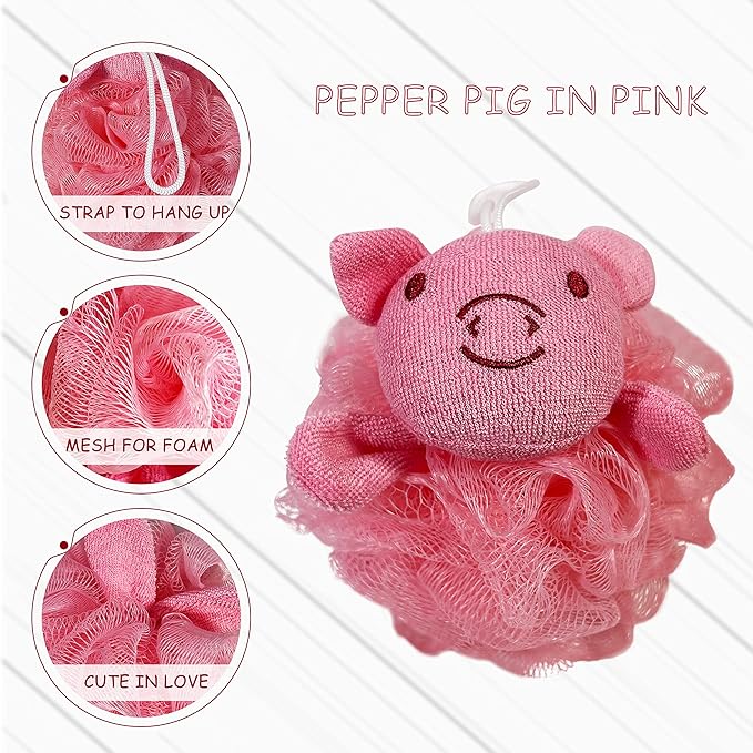 Lovely Animal Design Kids Exfoliating Bath Scrubber Body Scrubber Shower Ball - Image 4