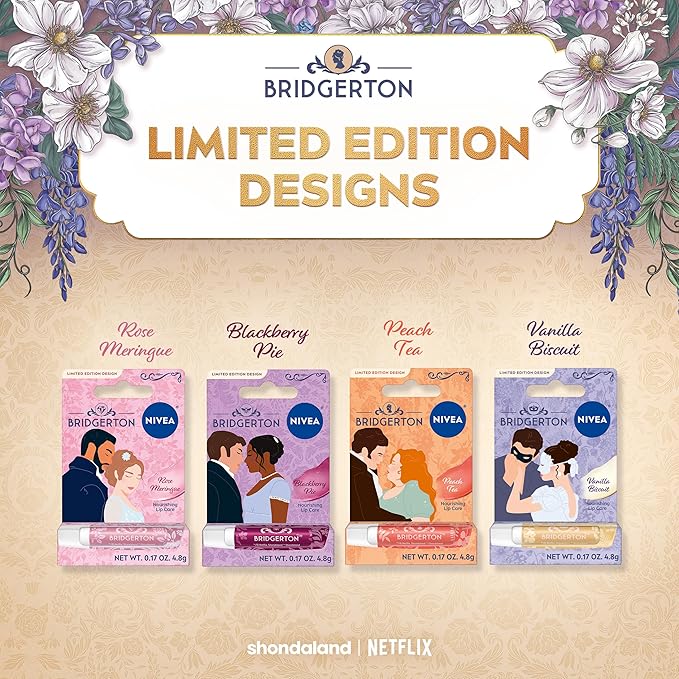 NIVEA Rose Meringue Lip Balm, Nourishing Lip Care, Bridgerton Limited Edition - Image 6