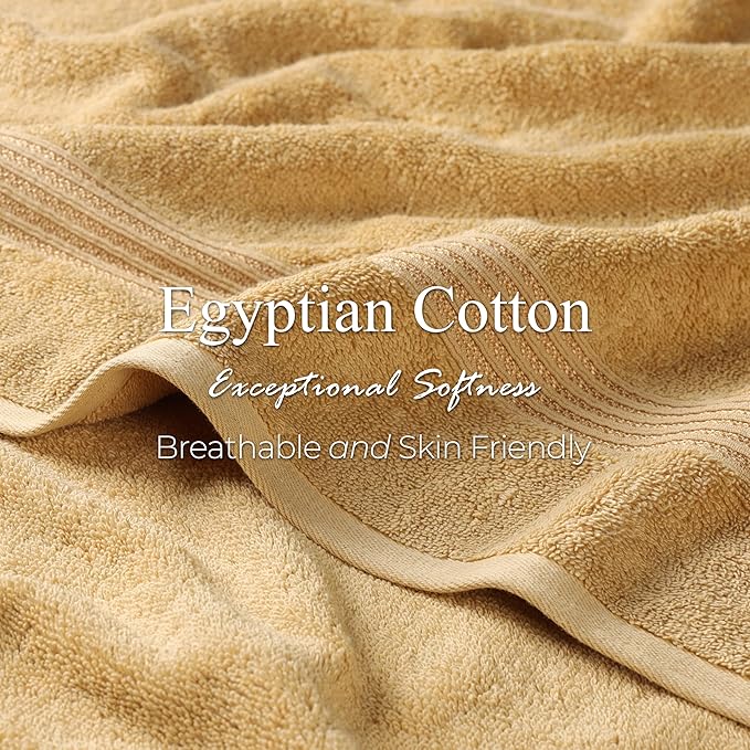 Superior Egyptian Cotton 8-Piece Towel Set, Guest Bath Decor Essentials - Image 7