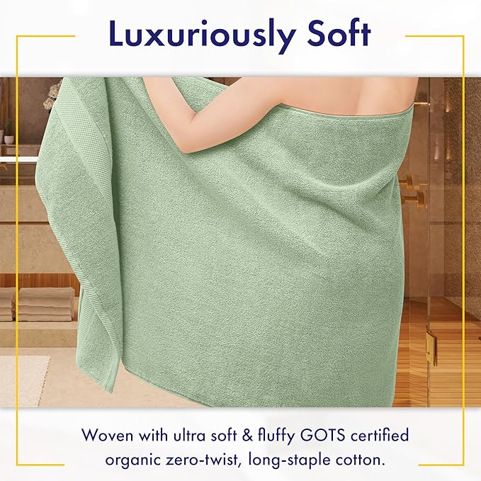 Alusa Home 100% Organic Zero-Twist Cotton Towels - Image 2