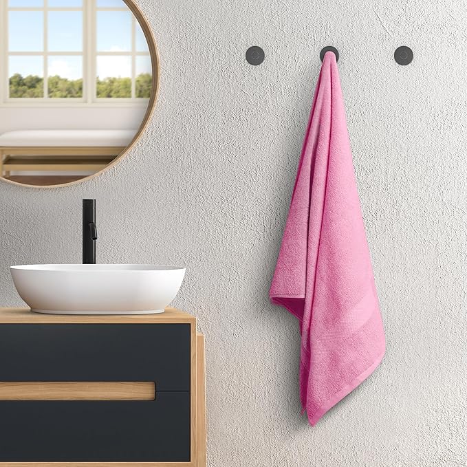 Avalon Towels Pink Bath Towels Set of 4 pcs, 100% Cotton Towel Absorbent and - Image 4