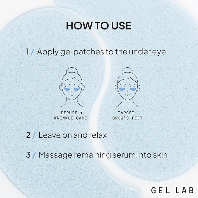 Gel Lab REGLOW Hyaluronic Acid & Caffeine Korean Skincare Eye Patches - Image 7