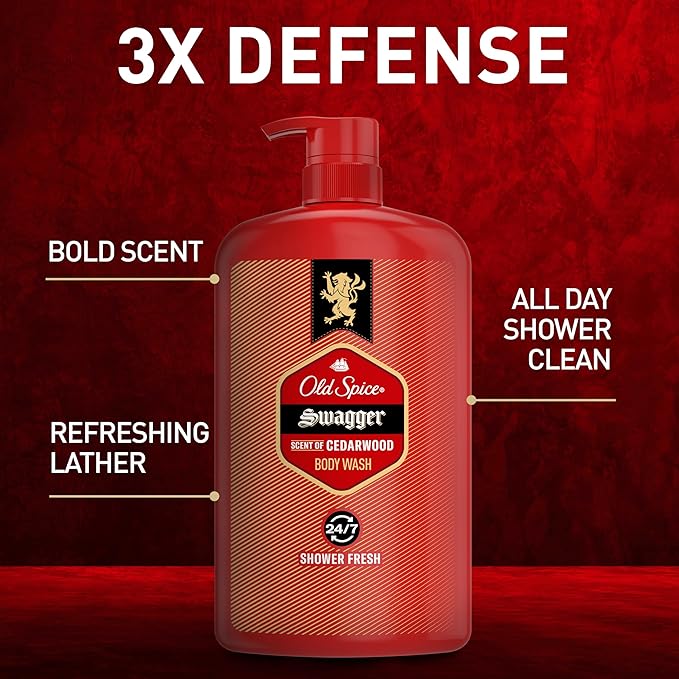 Old Spice Body Wash for Men, Refreshing 3X Defense, 24/7 Shower Fresh - Image 2