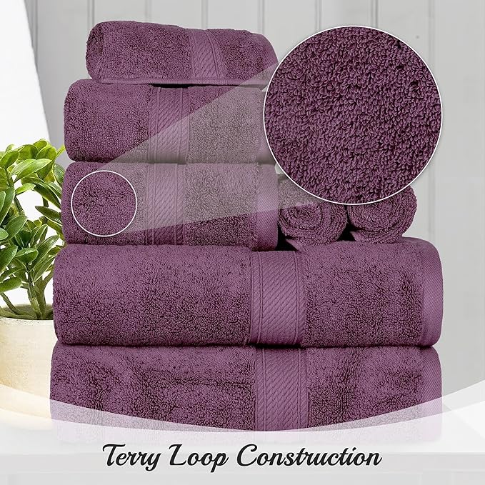 Superior Egyptian Cotton Pile 9 Piece Towel Set, Includes 3 Bath, 3 Hand - Image 3