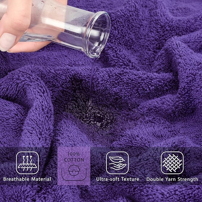 Cotton Paradise 100% Cotton 40x80 Oversized Bath Sheet, Extra Large Turkish - Image 4