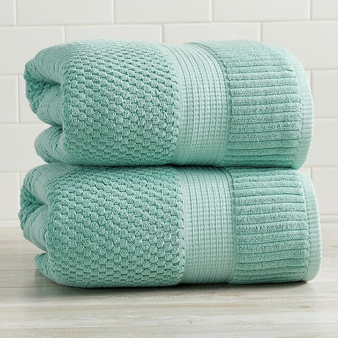 NY Loft 100% Cotton Towel Set| Super Soft & Absorbent Quick-Dry |Textured and - Image 2