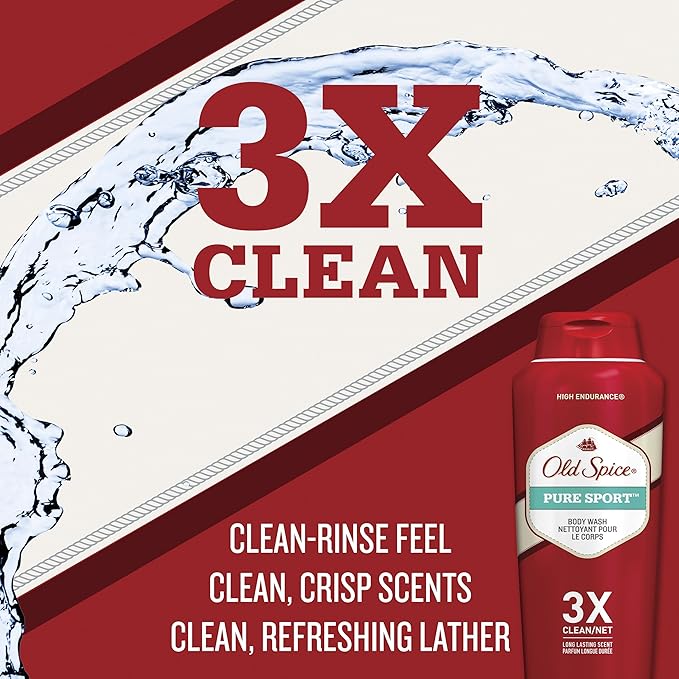 Body Wash for Men by Old Spice, High Endurance Body Wash Twin Pack, Pure Sport - Image 7