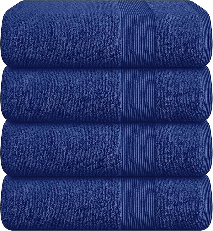 Belizzi Home 4 Pack Bath Towel Set 27x54, 100% Ring Spun Cotton, Ultra Soft by Unknown