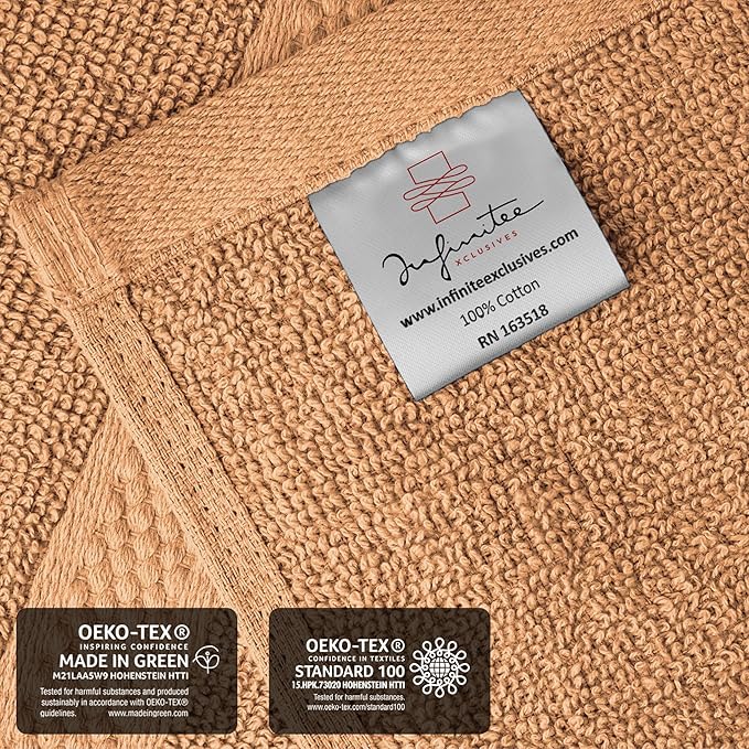 Infinitee Xclusives Beige Hand Towels - Image 2