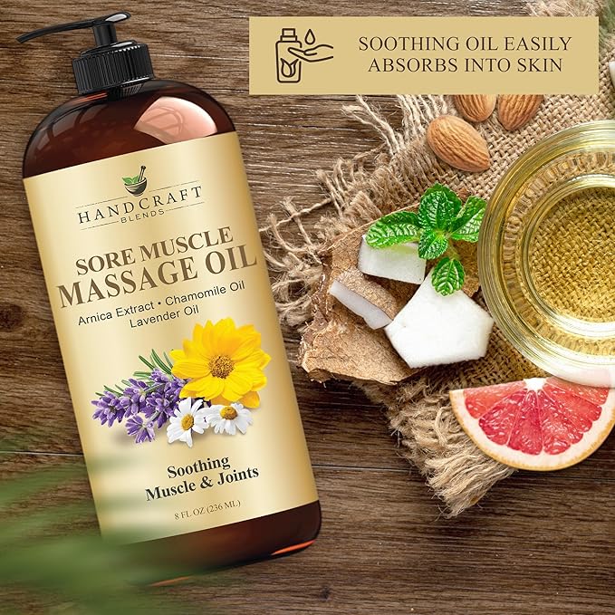 Handcraft Blends Sore Muscle Massage Oil 8 Fl Oz - Image 6