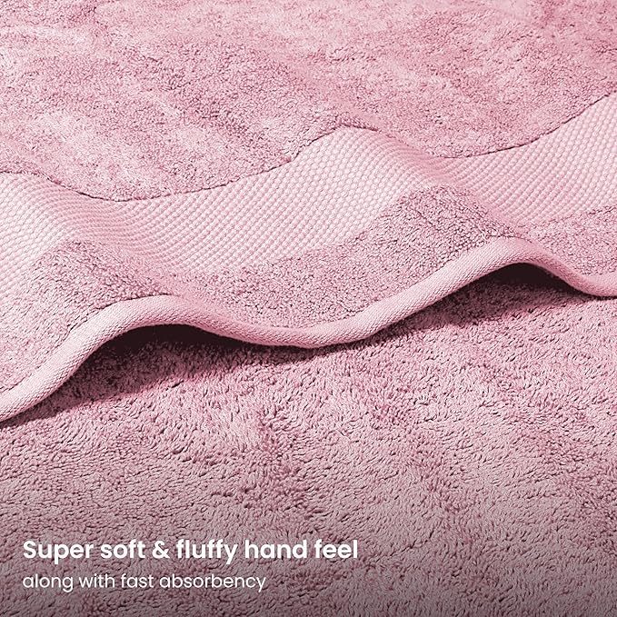 BIOWEAVES 100% Organic Cotton 700 GSM Plush Luxury Bath Towels - Image 3