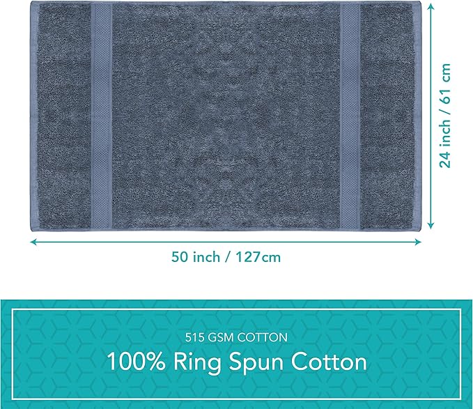 Pleasant Home Bath Towels Set of 6 100% Cotton, 515 GSM | Lightweight, Soft & - Image 8
