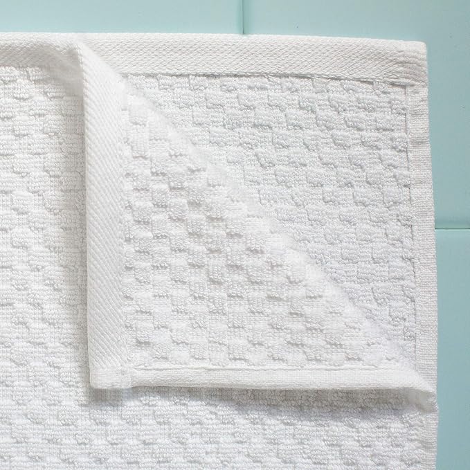 COTTON CRAFT- Euro Spa Set of 4 Luxury Waffle Weave Bath Towels, Oversized Pure - Image 3