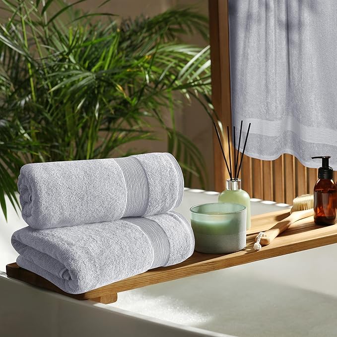Belizzi Home 4 Pack Bath Towel Set 27x54, 100% Ring Spun Cotton, Ultra Soft - Image 4